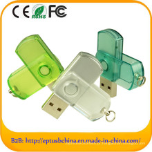 Transparente Swivel USB personalizado disco de memória USB Pendrive (ET615)